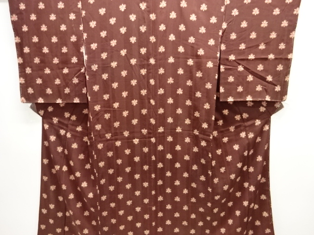 アンティーク　紋錦紗花模様着物